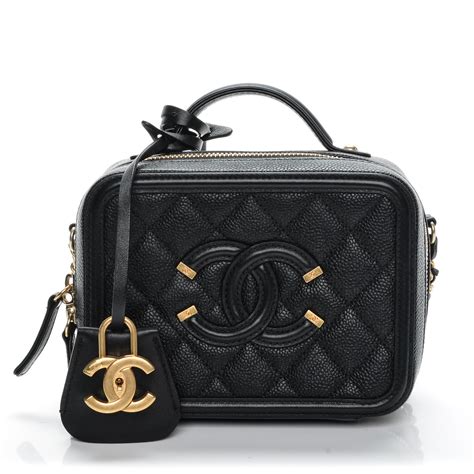 chanel filigree vanity case small price|chanel vanity case bag small.